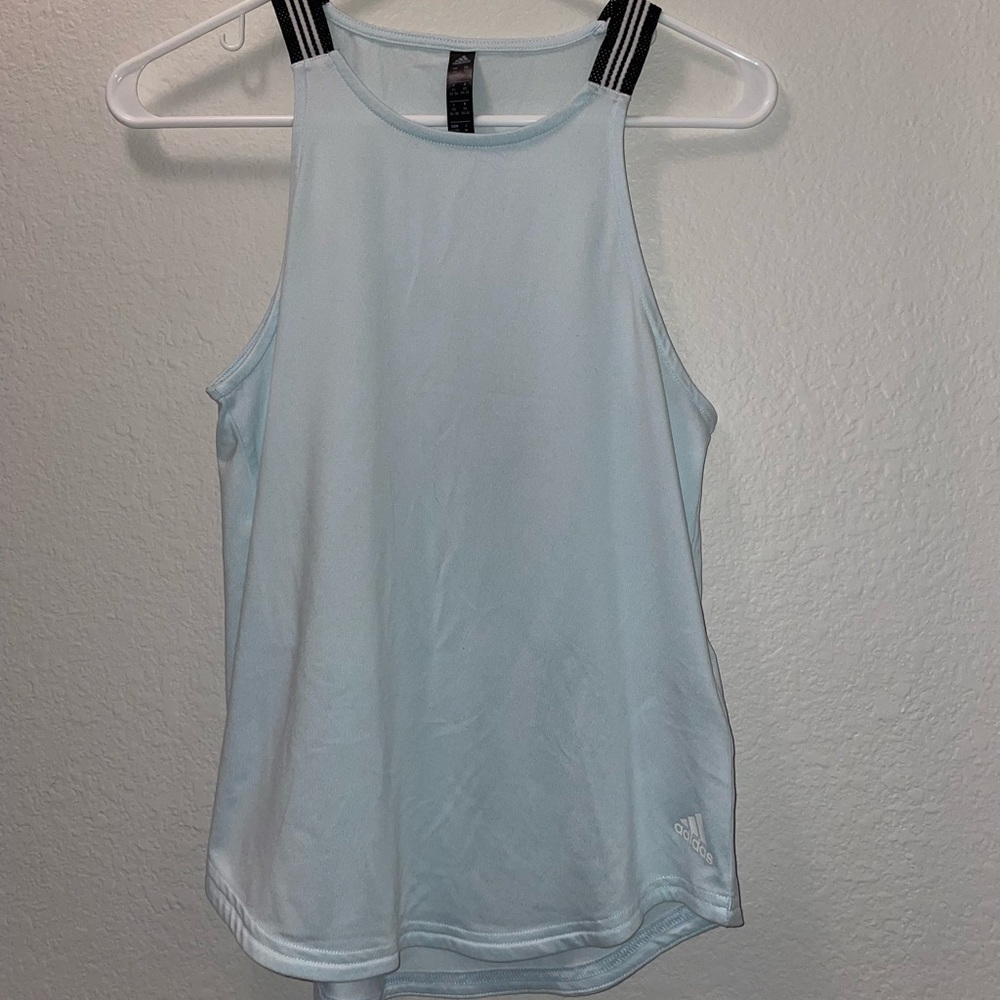 Adidas Light Blue Athletic Tank top
